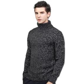 Men Turtleneck Sweaters and Pullovers Hombre Menswear Men's Casual Slim Fit Long Sleeved Knitted Sweaters SM6