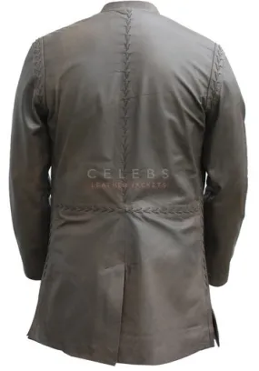 Mens Ranger Open Style Leather Coat