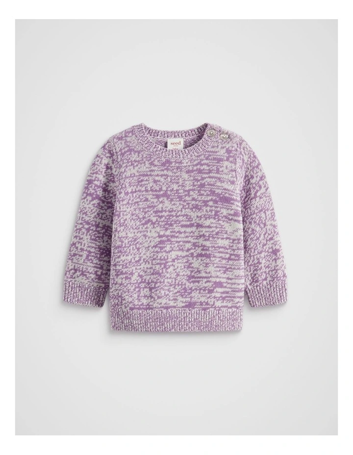 Mixy Knit Sweater in Violet