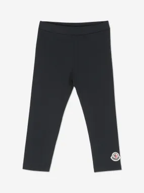 Moncler Enfant Baby Girls Logo Leggings in Navy