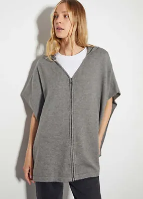 Monsoon Knit Poncho Hoodie