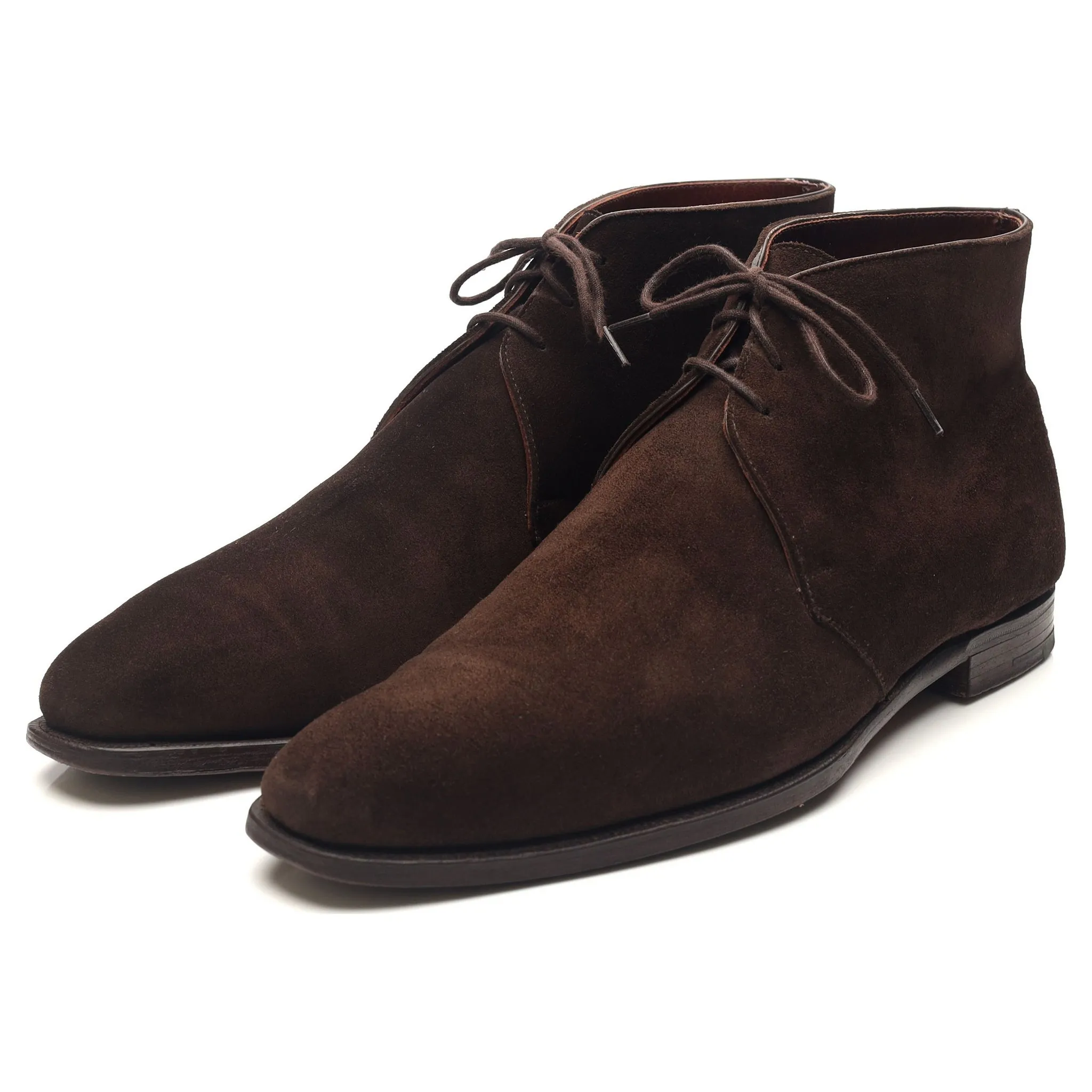 'Nathan' Dark Brown Suede Chukka Boots UK 9 E