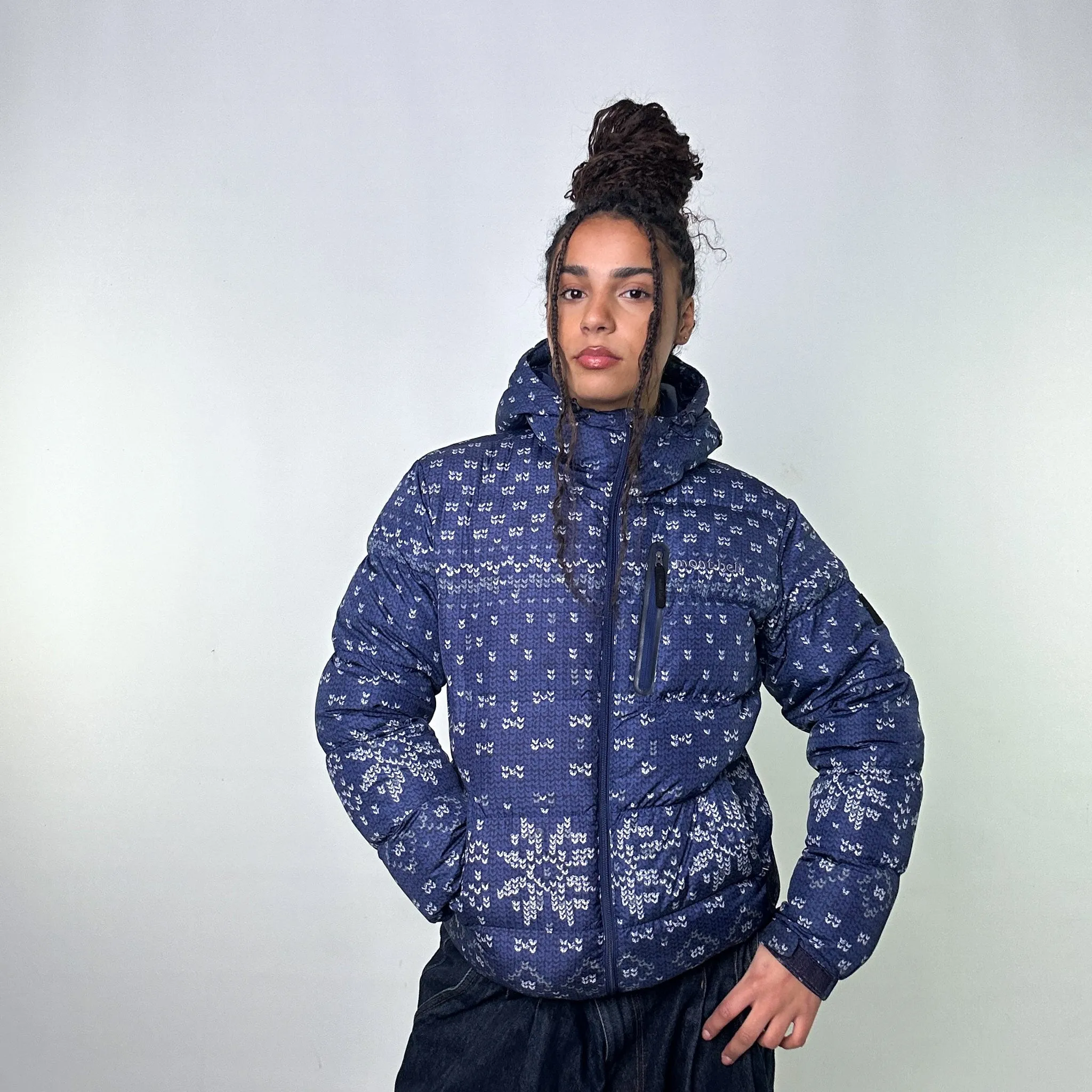 Navy Blue 90s Mont Bell Puffer Jacket Coat (S)