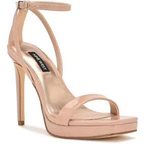 Nine West Womens Zilo 3 Patent Strappy Ankle Strap