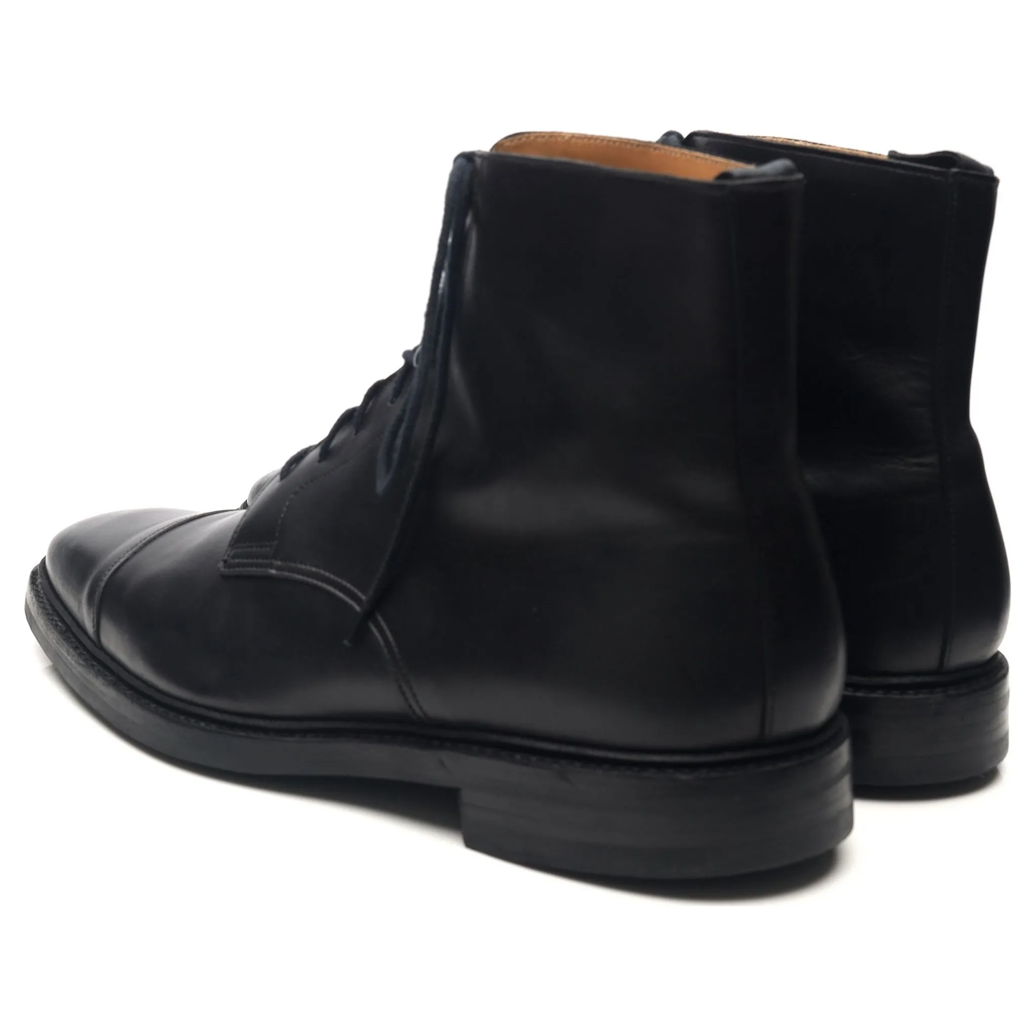 'Northcote' Black Leather Boots UK 10.5 E