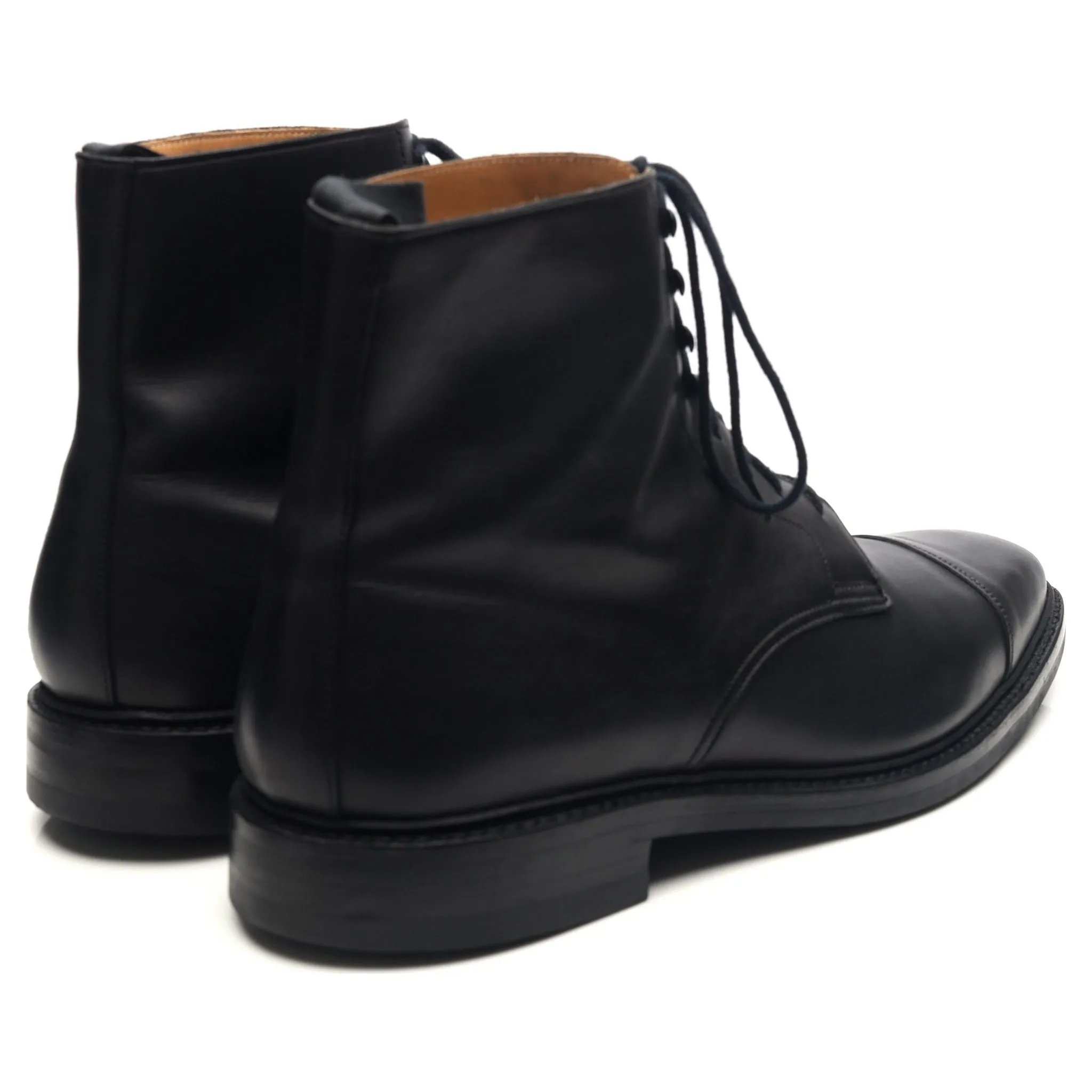 'Northcote' Black Leather Boots UK 10.5 E