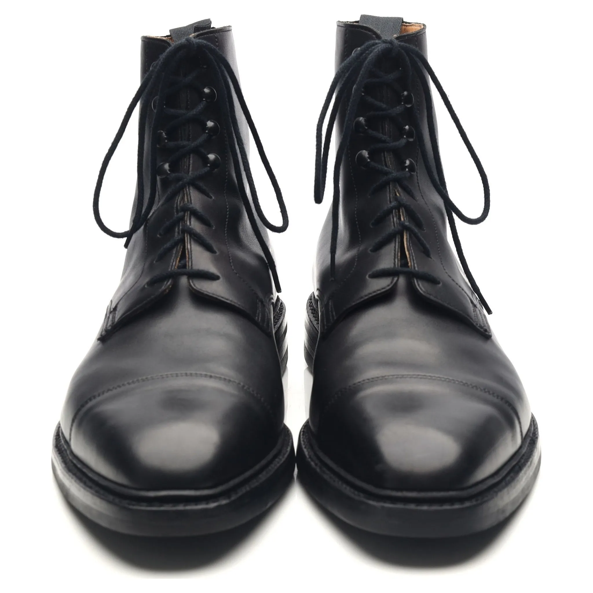 'Northcote' Black Leather Boots UK 10.5 E