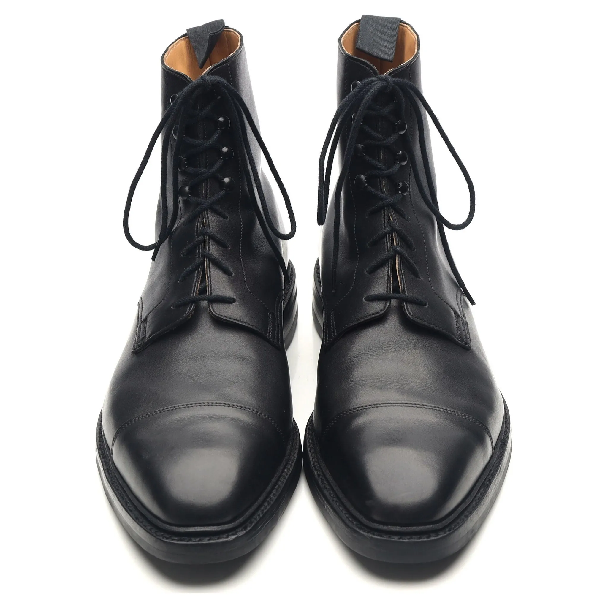 'Northcote' Black Leather Boots UK 10.5 E