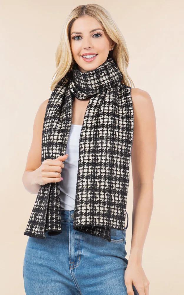 OA4276 TWEED METALLIC OBLONG SCARF