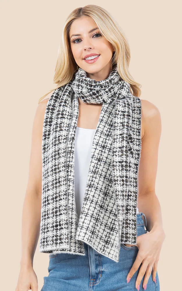 OA4276 TWEED METALLIC OBLONG SCARF