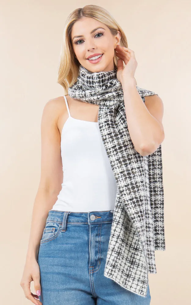 OA4276 TWEED METALLIC OBLONG SCARF