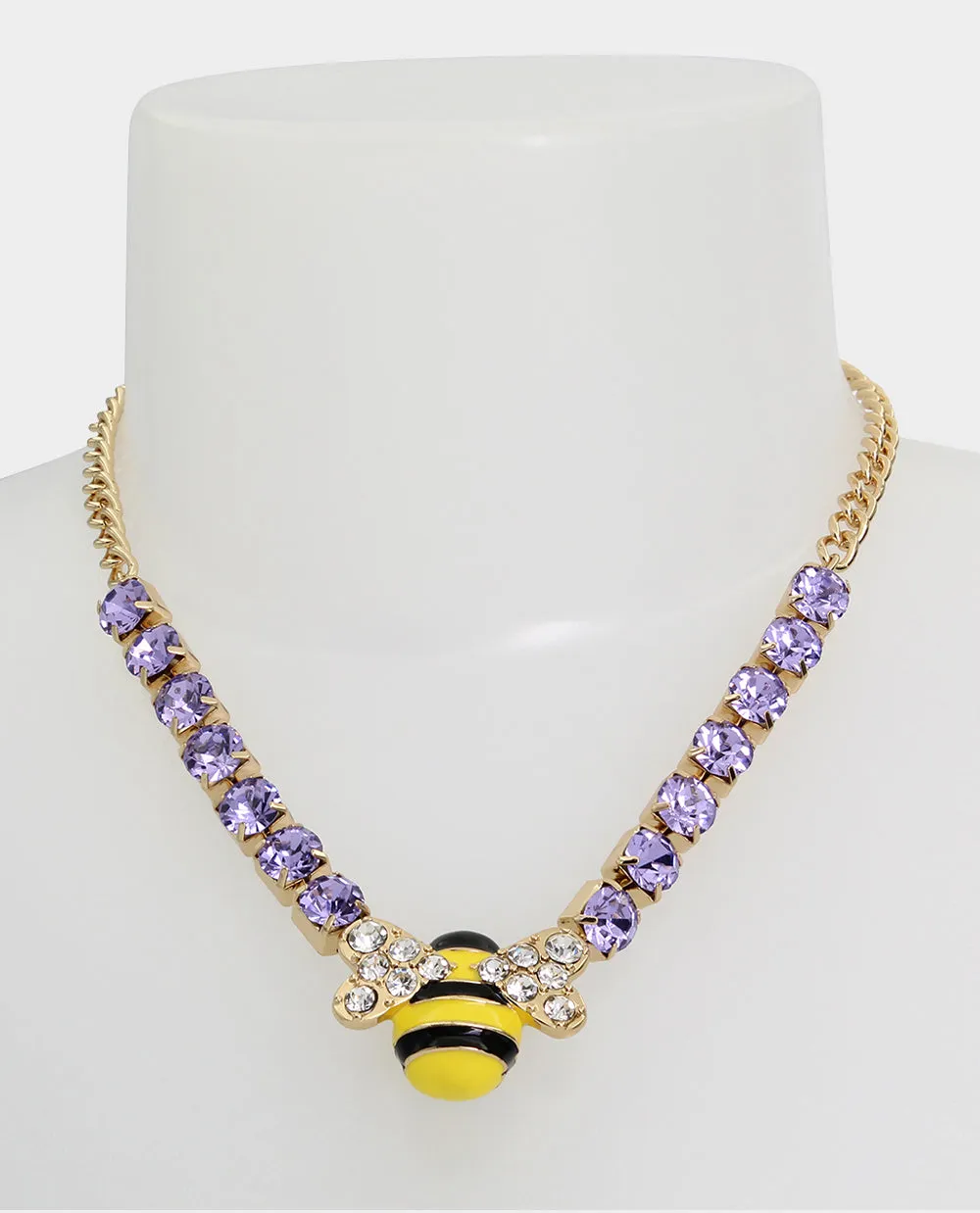 OHH A DAISY SHORT BEE NECKLACE YELLOW