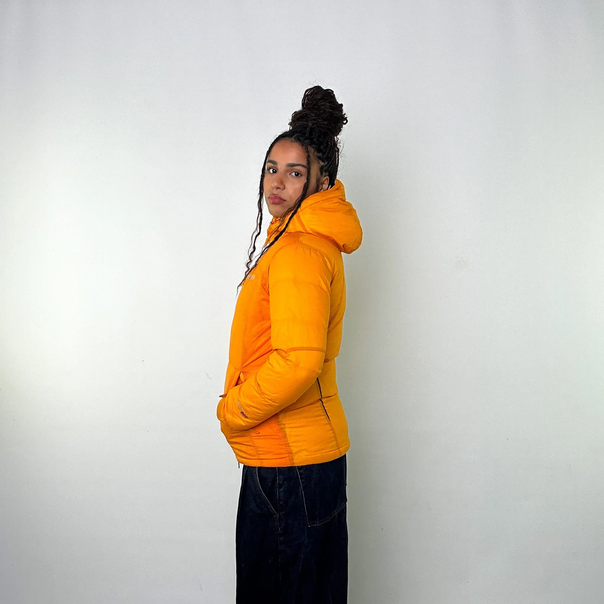 Orange y2ks Mont Bell EX 800 Puffer Jacket Coat (S)