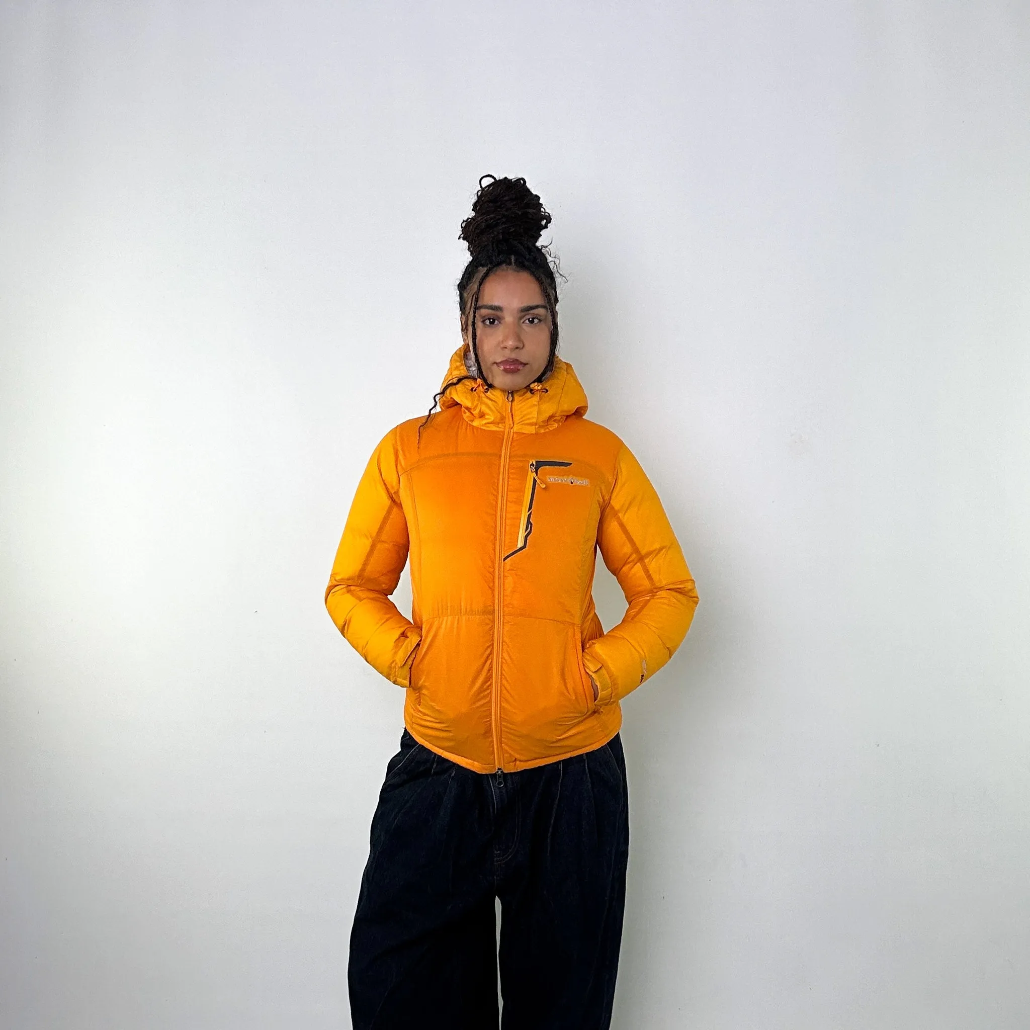 Orange y2ks Mont Bell EX 800 Puffer Jacket Coat (XS)