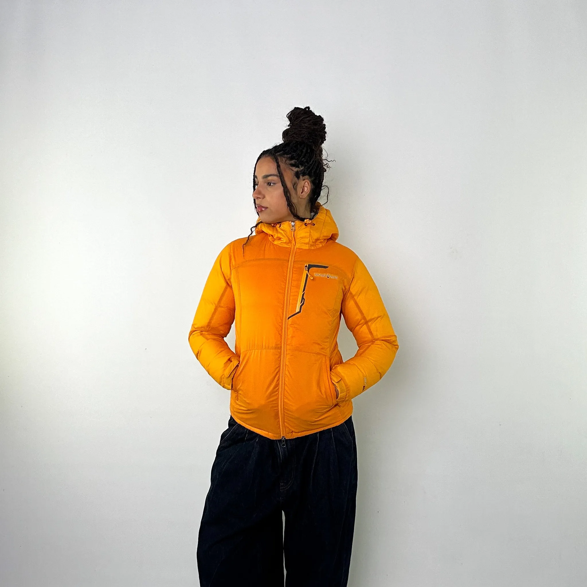 Orange y2ks Mont Bell EX 800 Puffer Jacket Coat (XS)