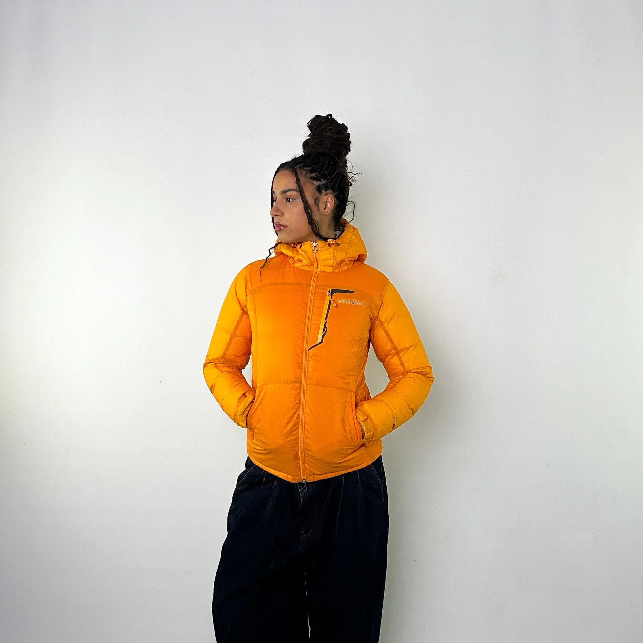 Orange y2ks Mont Bell EX 800 Puffer Jacket Coat (XS)