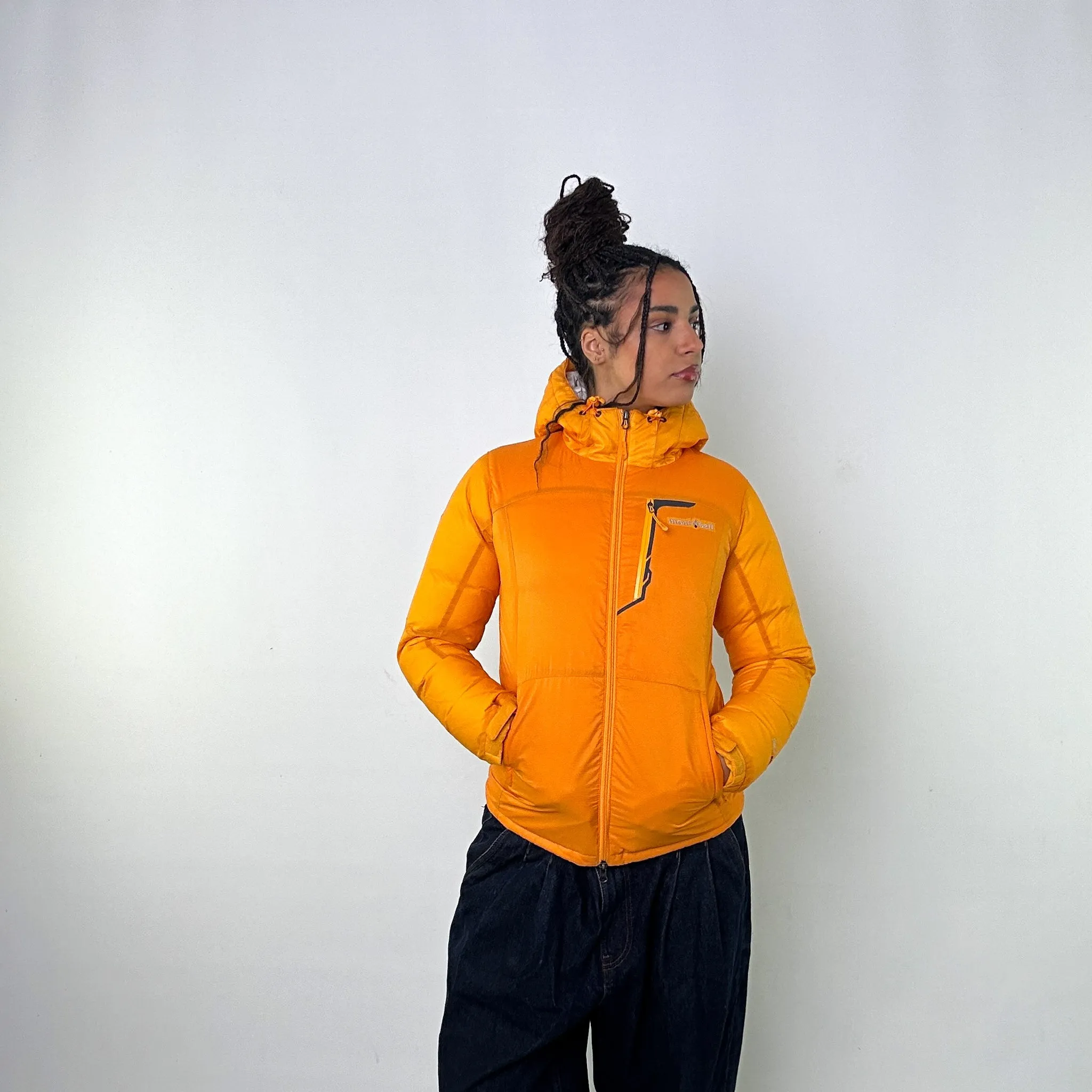 Orange y2ks Mont Bell EX 800 Puffer Jacket Coat (XS)