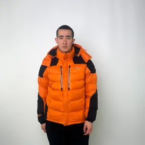 Orange y2ks Mont Bell EX 900 Windstopper Insulated Shell Puffer Jacket Coat (L)