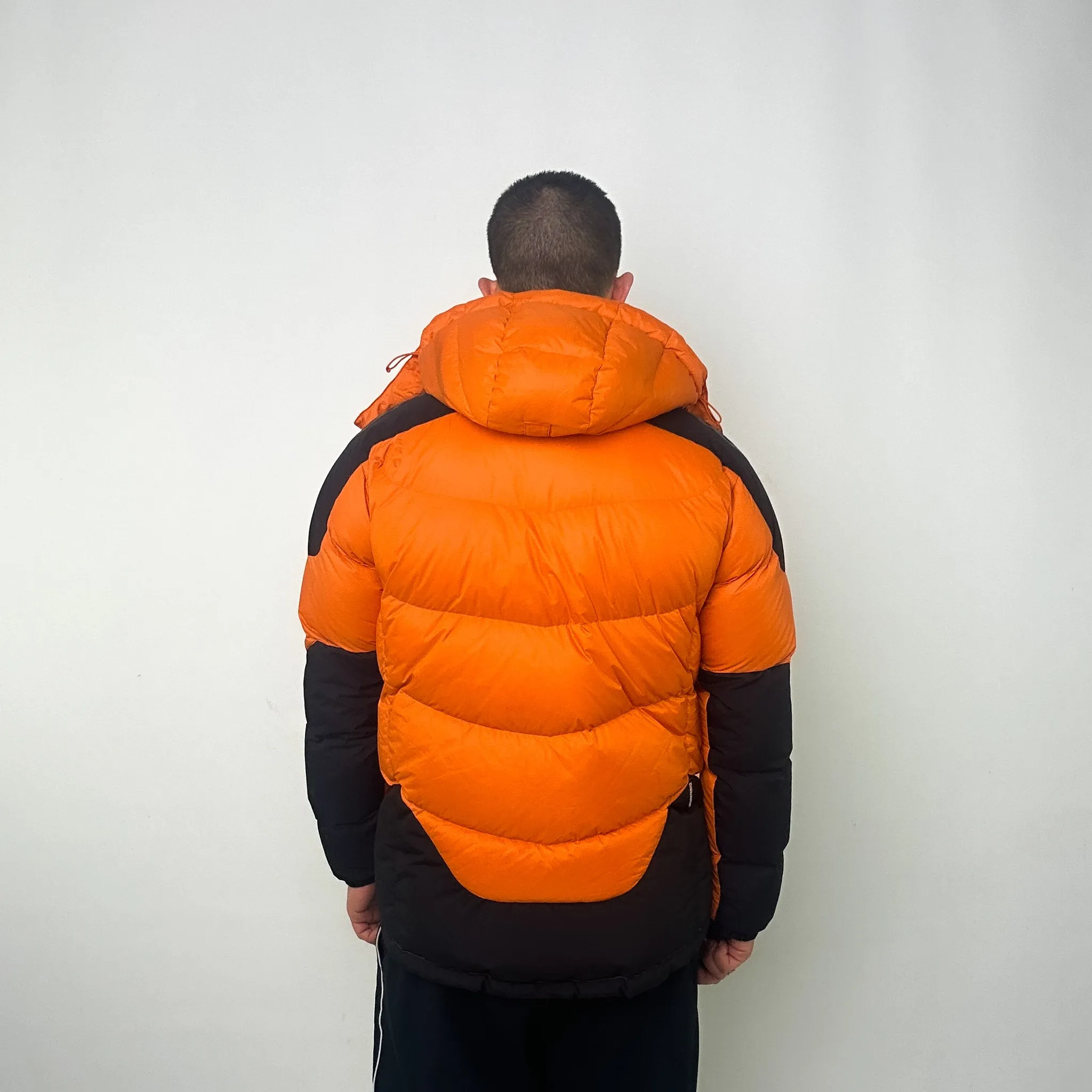 Orange y2ks Mont Bell EX 900 Windstopper Insulated Shell Puffer Jacket Coat (L)