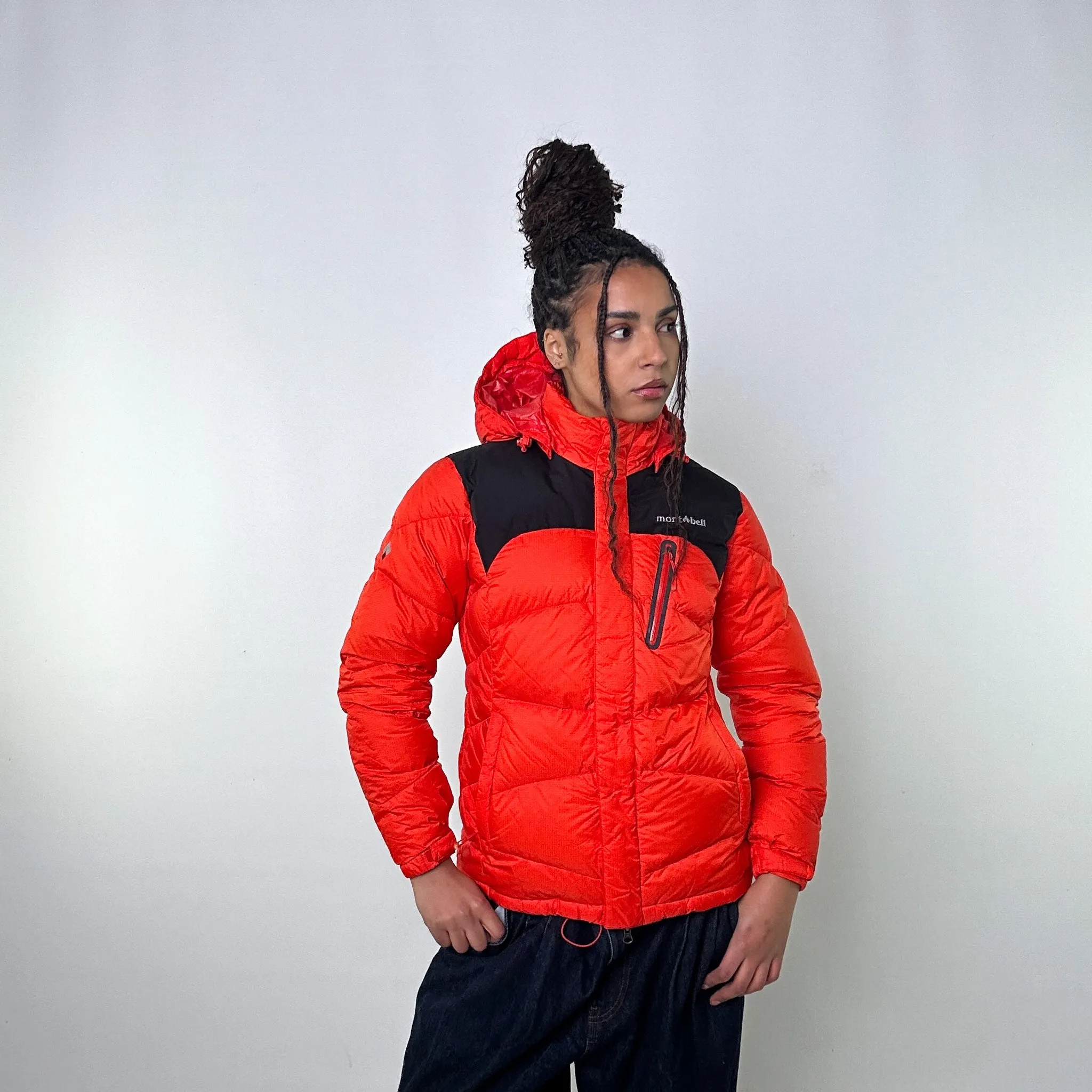 Orange y2ks Mont Bell Puffer Jacket Coat (M)