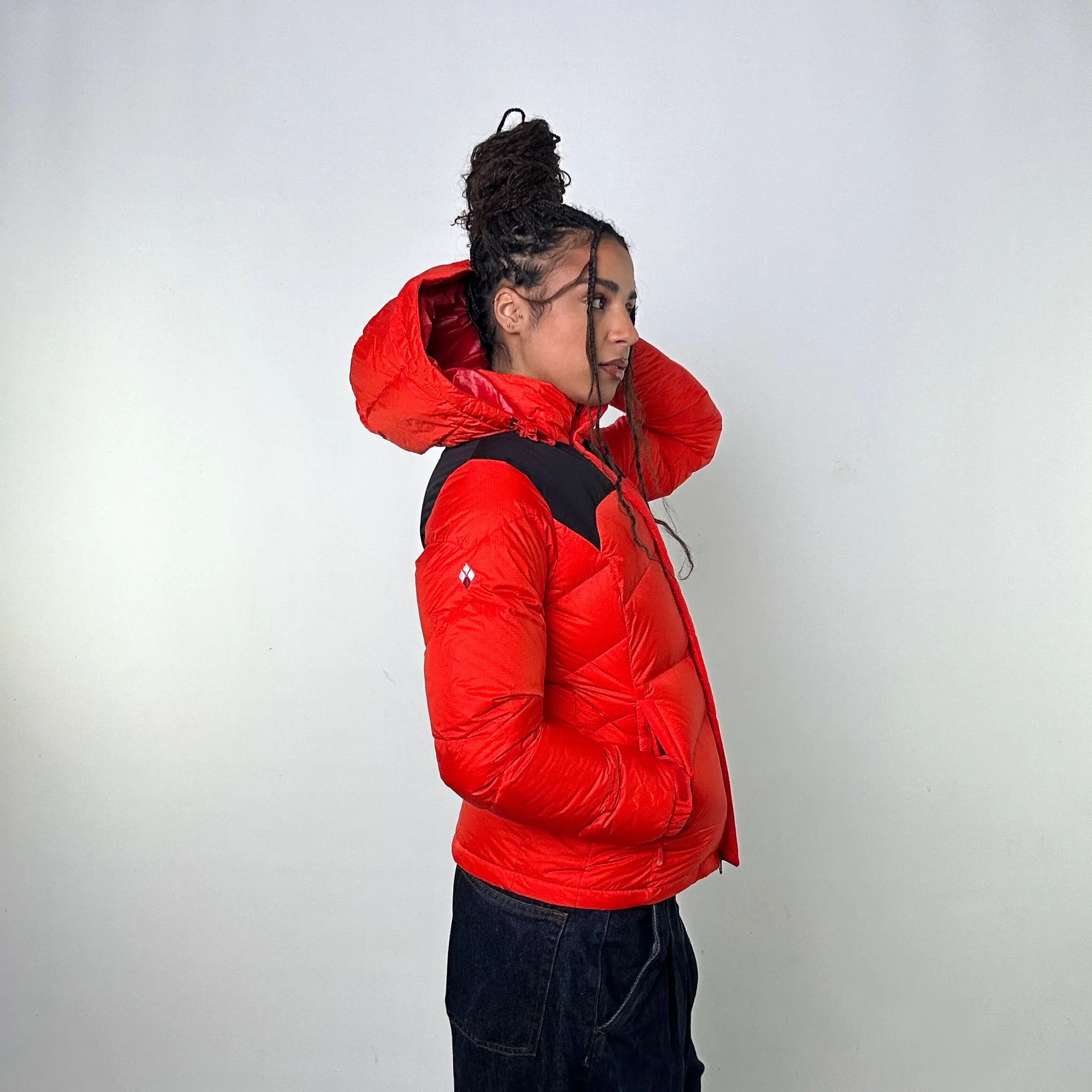 Orange y2ks Mont Bell  Puffer Jacket Coat (S)