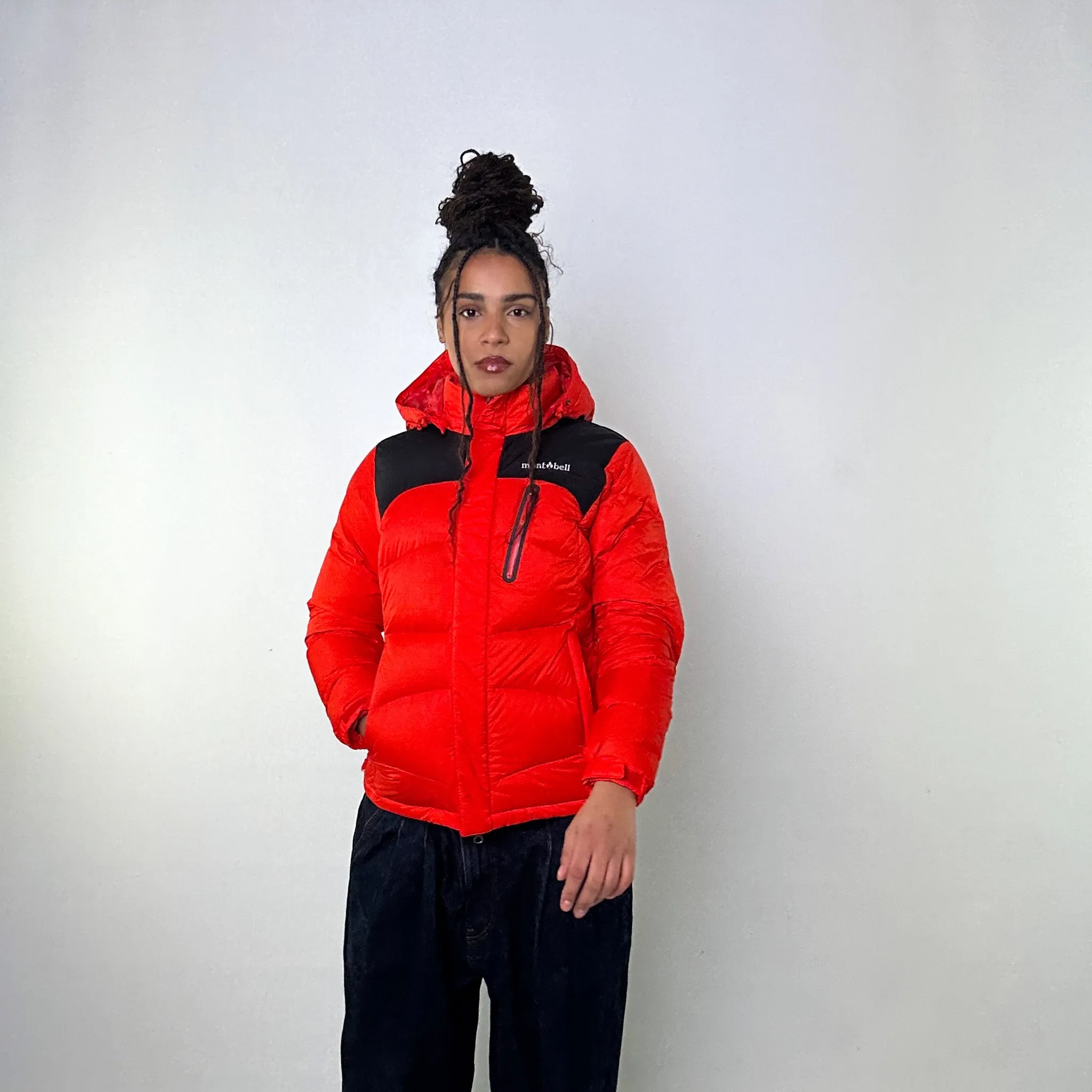 Orange y2ks Mont Bell  Puffer Jacket Coat (S)