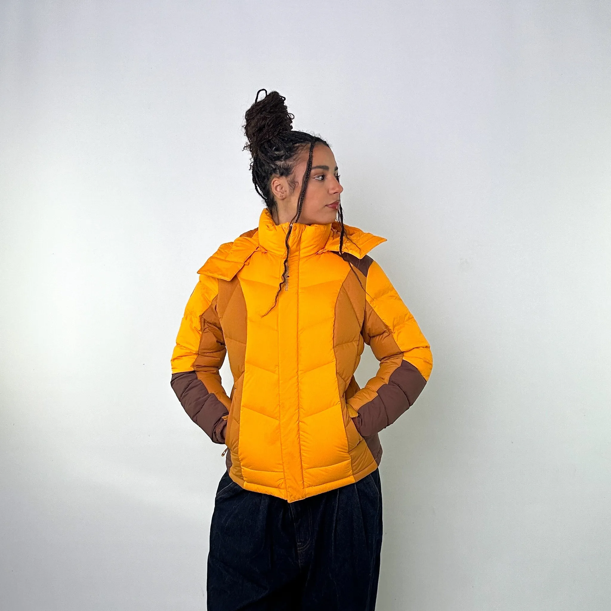 Orange y2ks The North Face Puffer Jacket Coat (L)