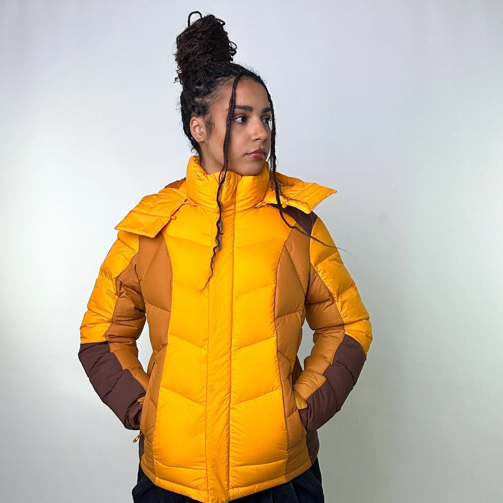 Orange y2ks The North Face Puffer Jacket Coat (L)