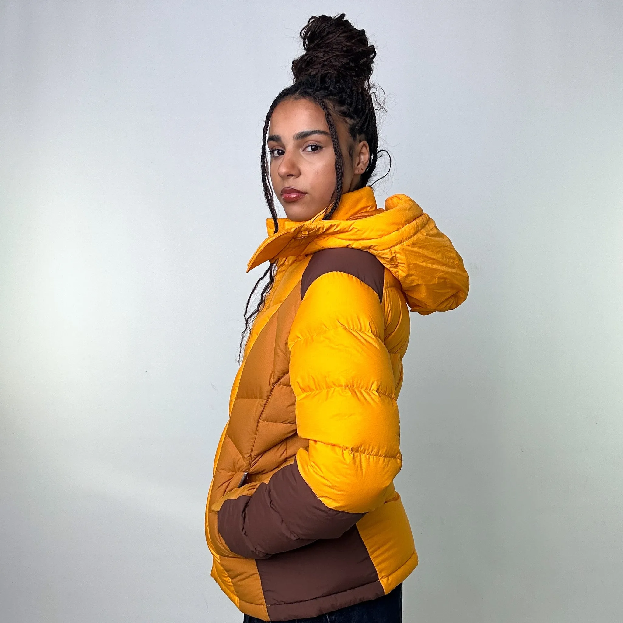 Orange y2ks The North Face Puffer Jacket Coat (L)