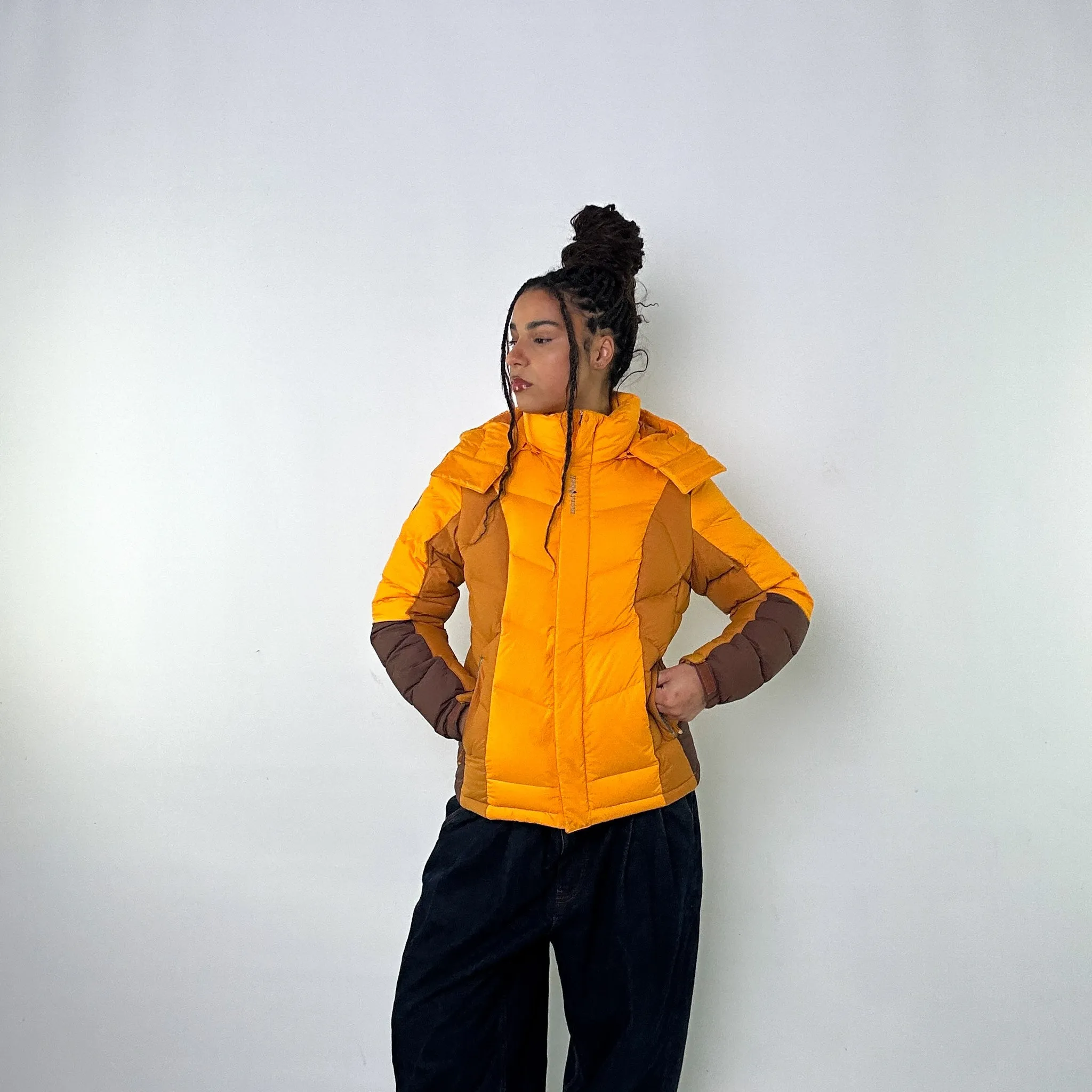 Orange y2ks The North Face Puffer Jacket Coat (L)