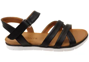 Orizonte Sangria Womens Comfortable European Leather Sandals