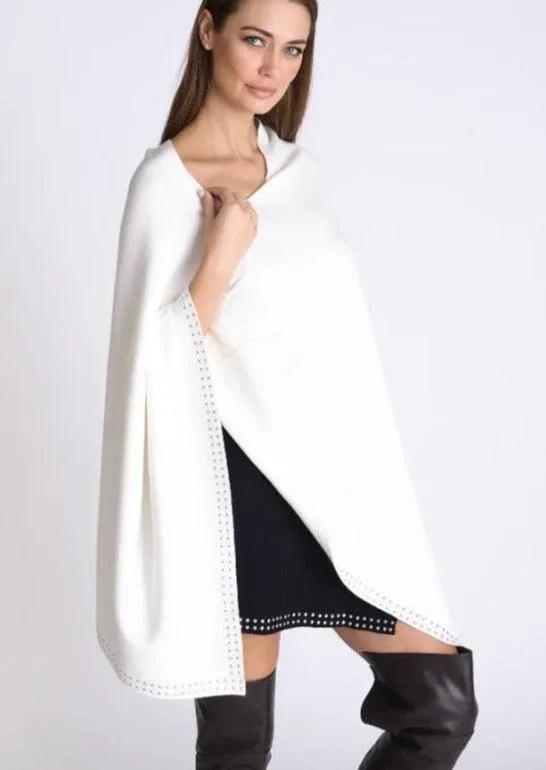 Paris Poncho in White