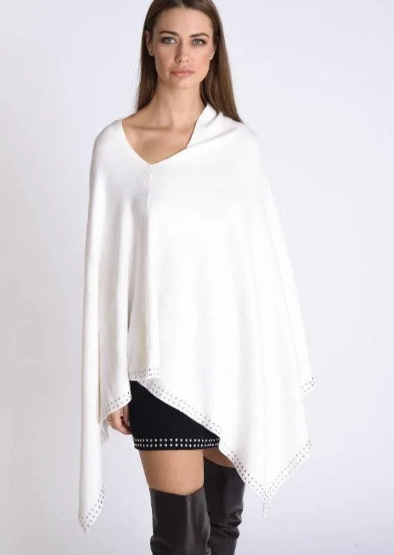 Paris Poncho in White