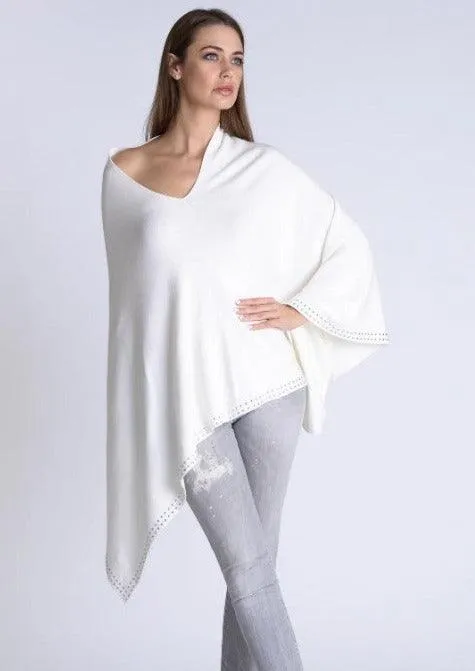 Paris Poncho in White