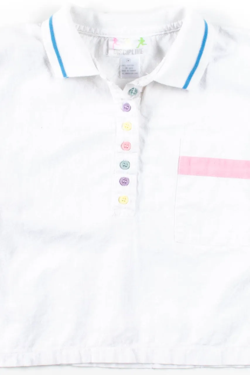 Pastel Cropped Polo Top