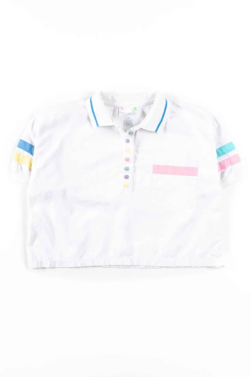 Pastel Cropped Polo Top