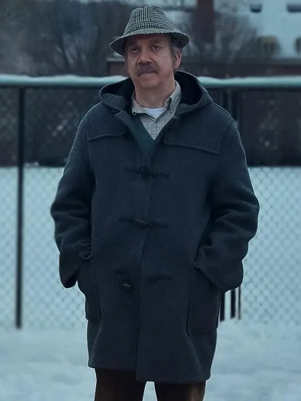 Paul Giamatti The Holdovers Grey Coat