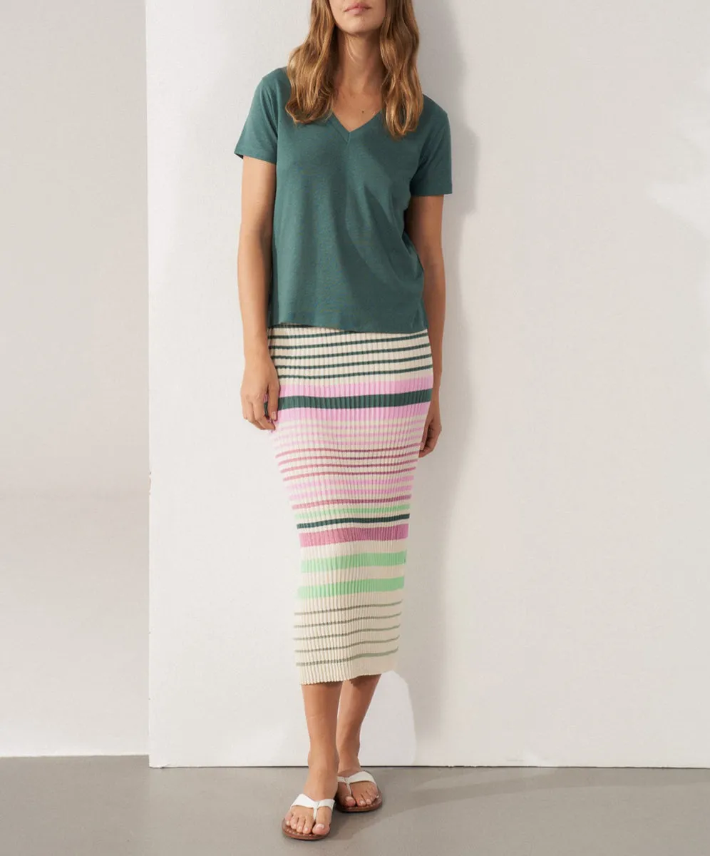 Pleated Midi Skirt