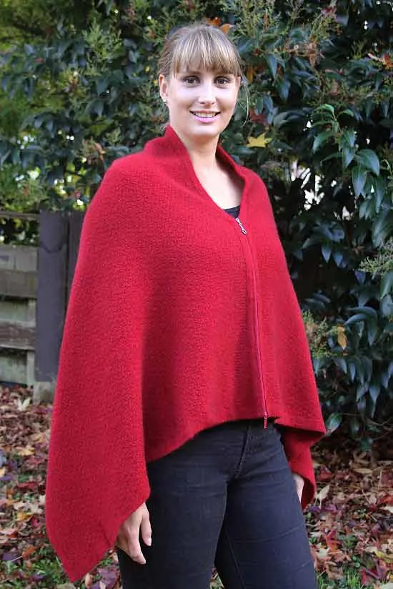 Poncho Zip Possum Merino