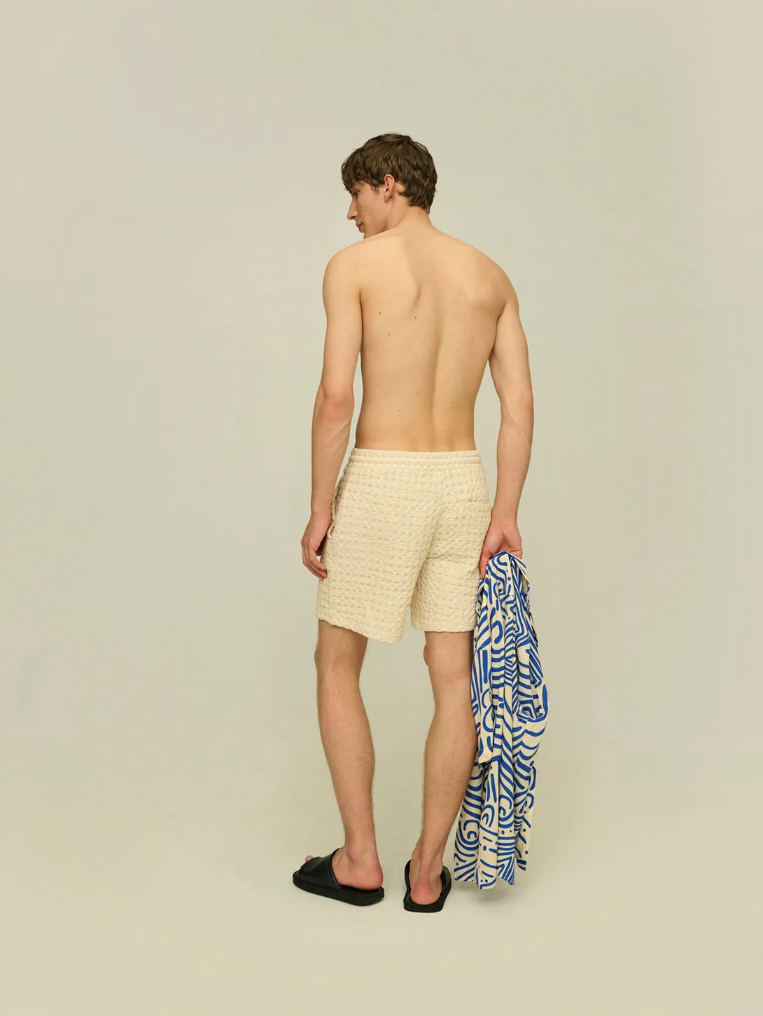 Porto Waffle Short - Ecru