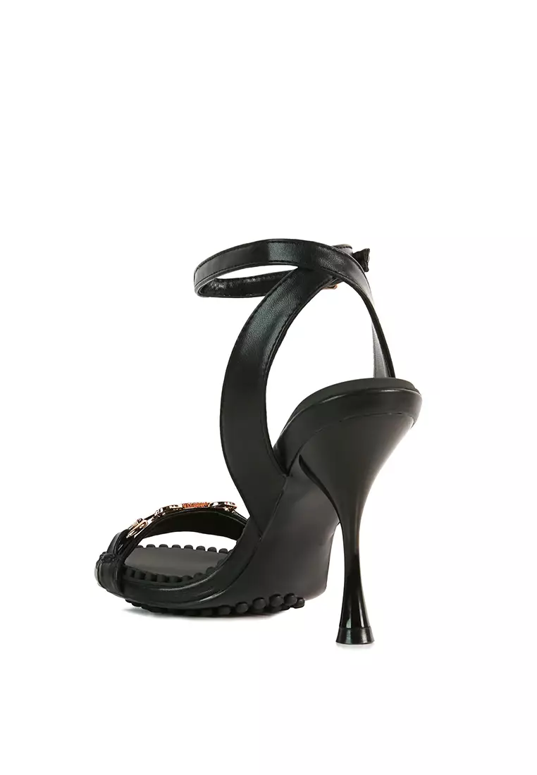 Rag & CO. Black High Heeled Sandals