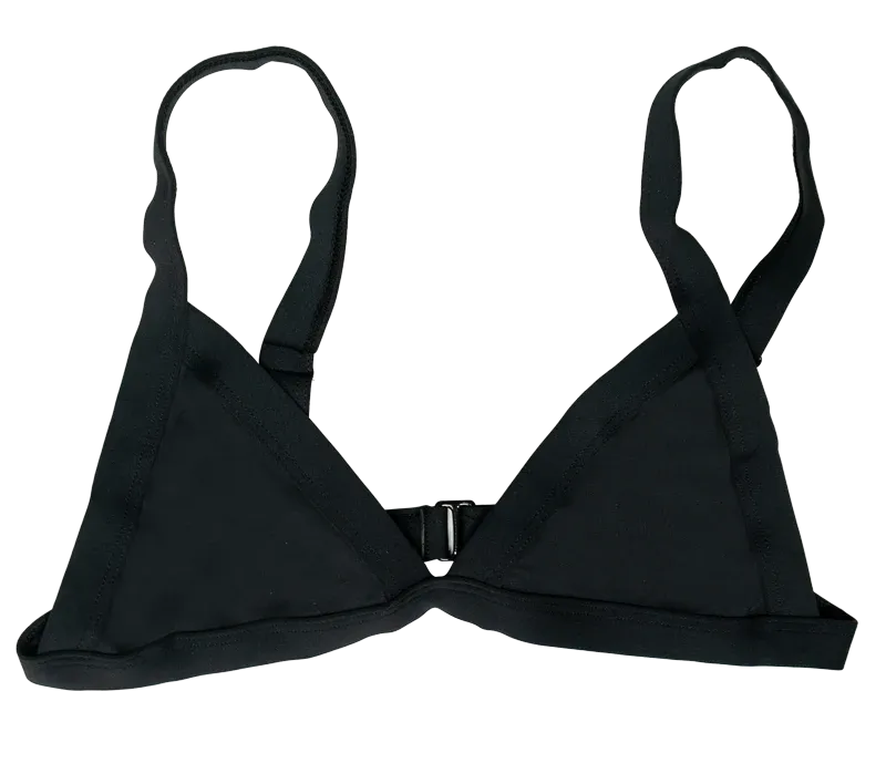 REAL Strapped Bikini Top-Black