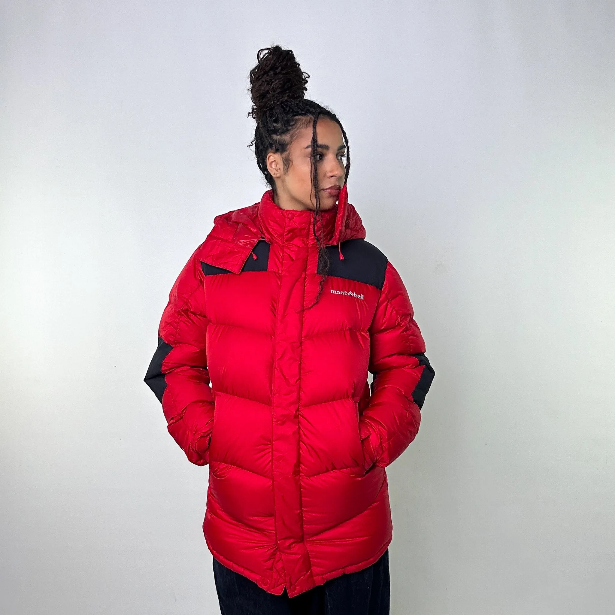 Red 90s Mont Bell EX 800 Puffer Jacket Coat (M)