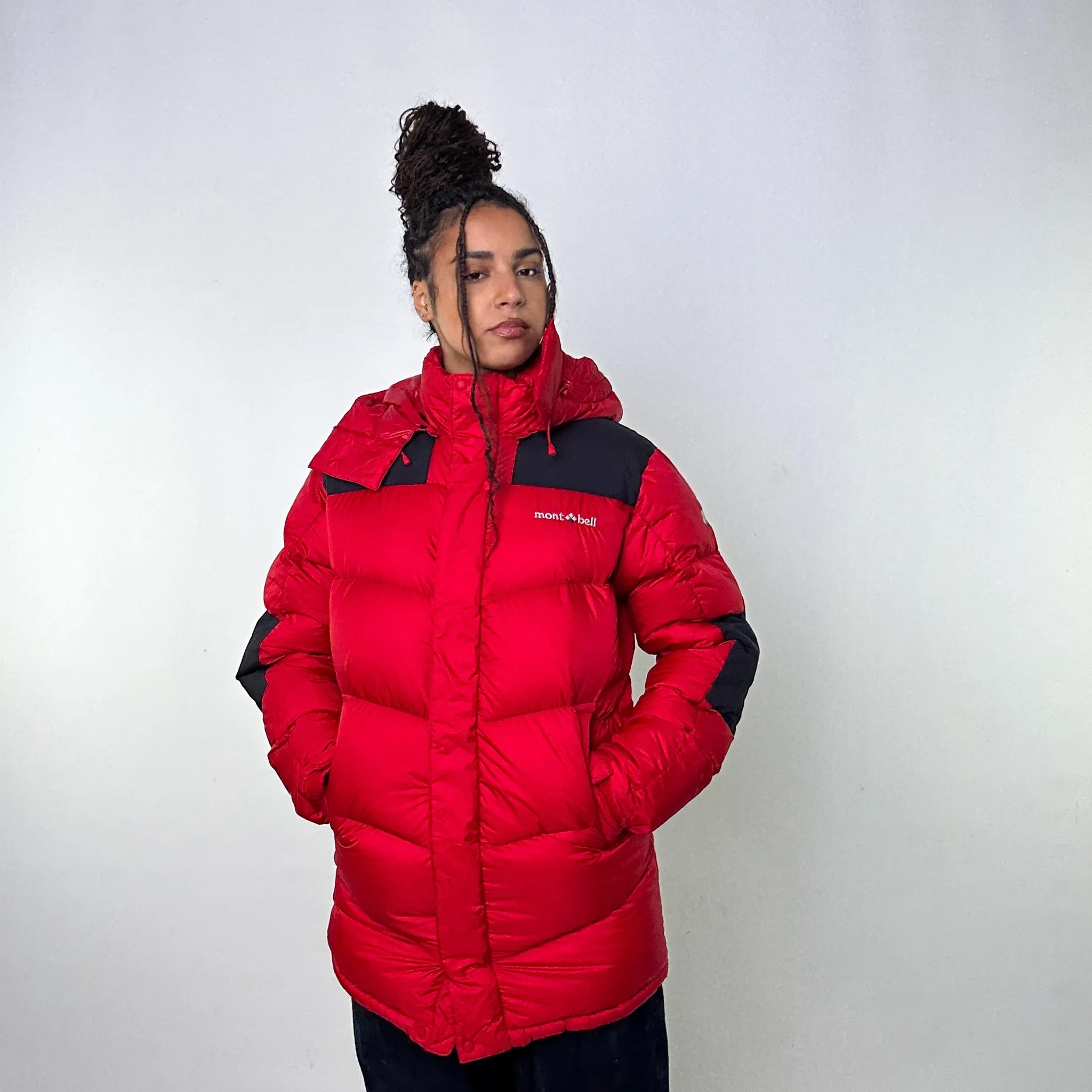 Red 90s Mont Bell EX 800 Puffer Jacket Coat (M)