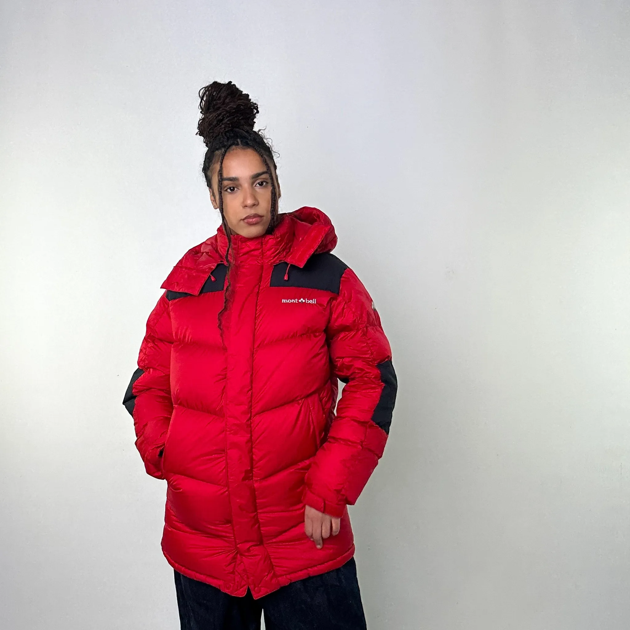 Red 90s Mont Bell EX 800 Puffer Jacket Coat (M)