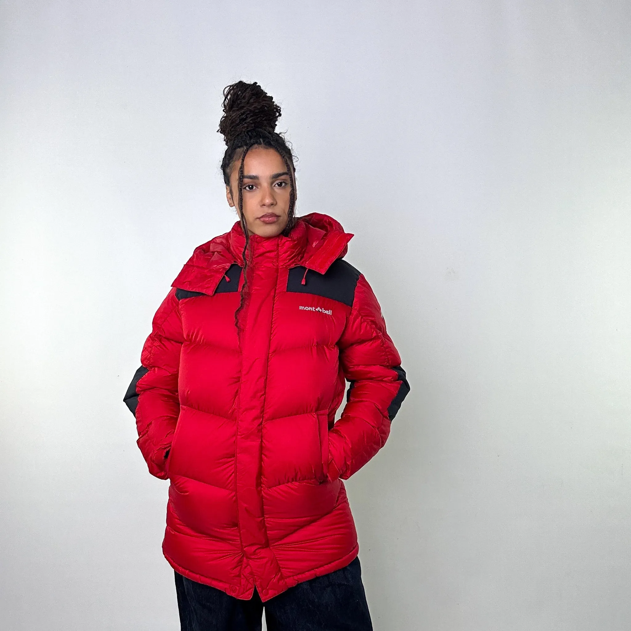 Red 90s Mont Bell EX 800 Puffer Jacket Coat (M)