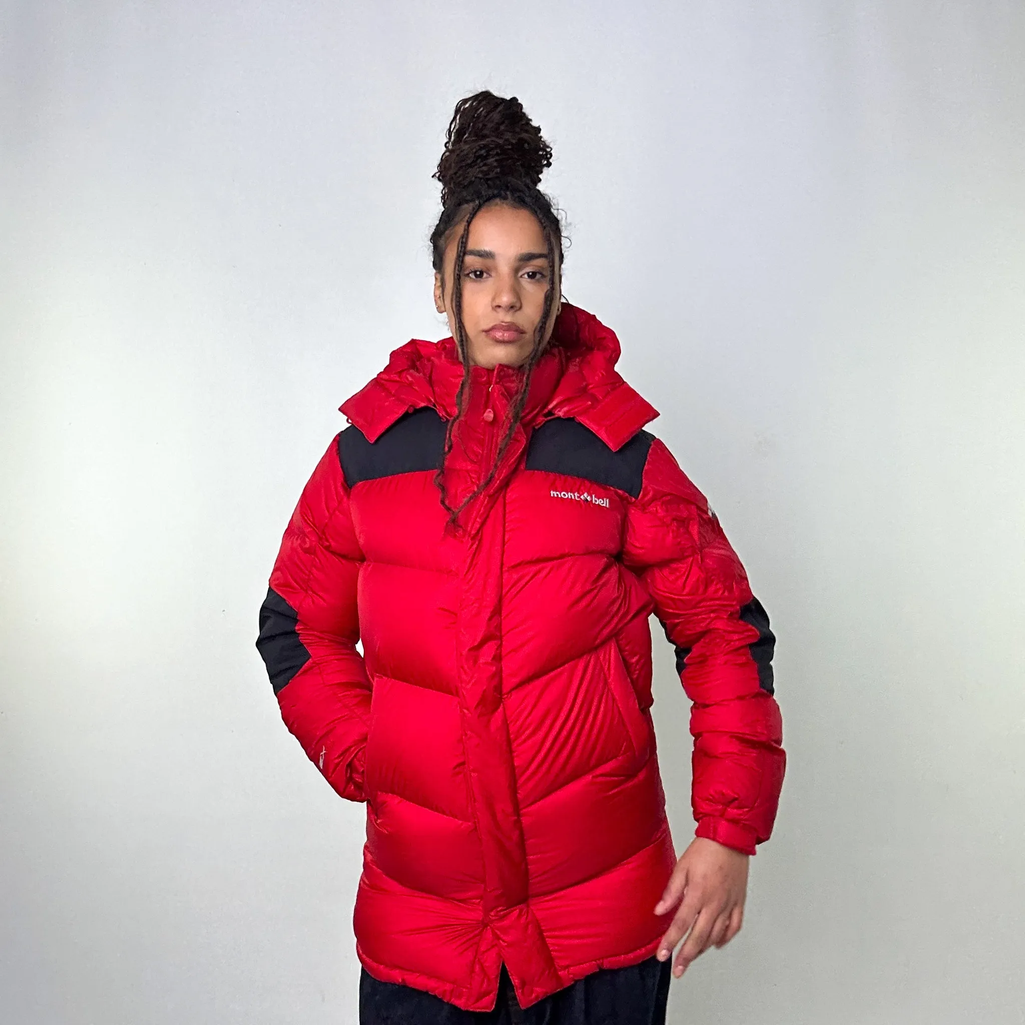 Red 90s Mont Bell EX 800 Puffer Jacket Coat (S)