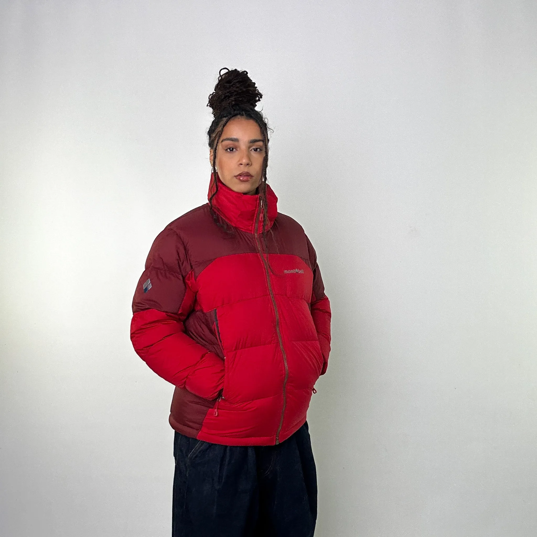 Red 90s Mont Bell Puffer Jacket Coat (M)