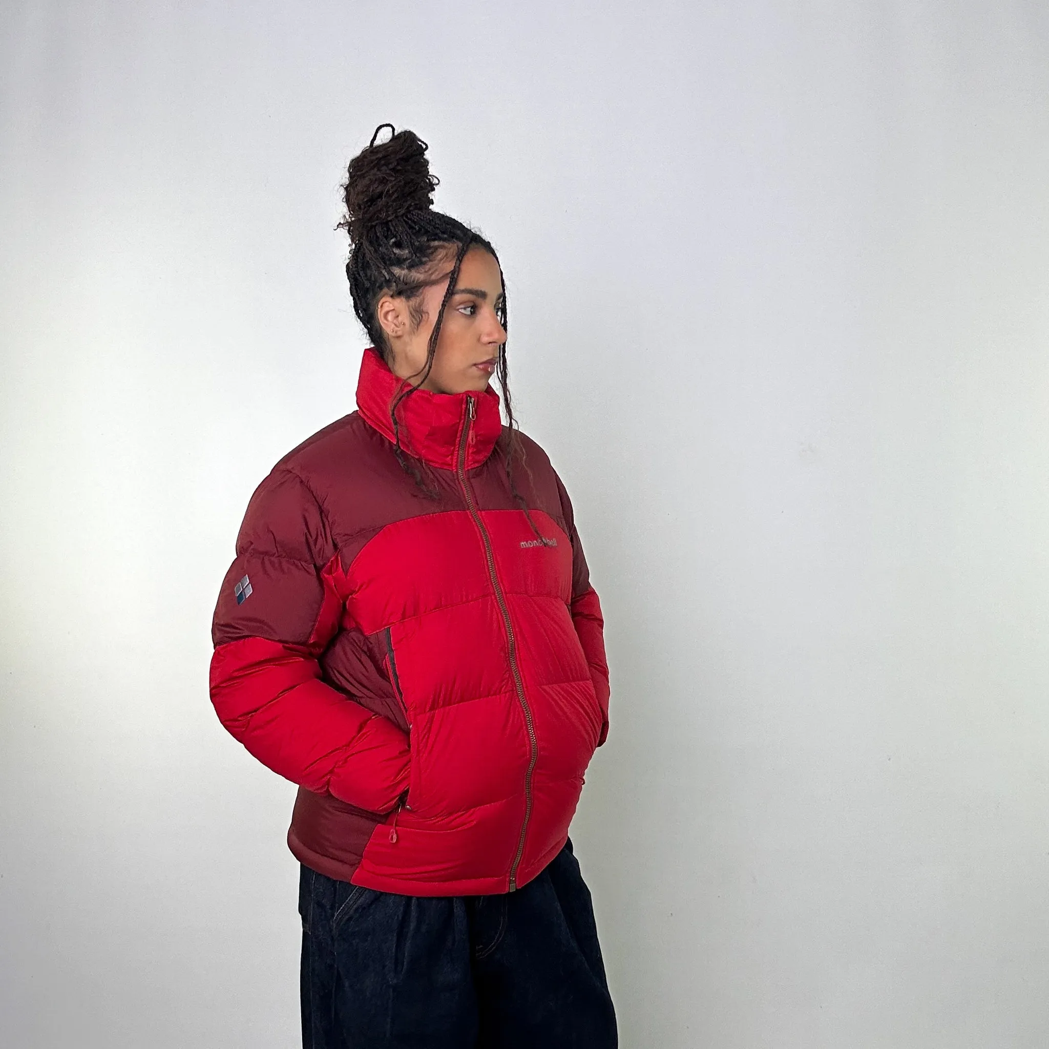 Red 90s Mont Bell Puffer Jacket Coat (M)