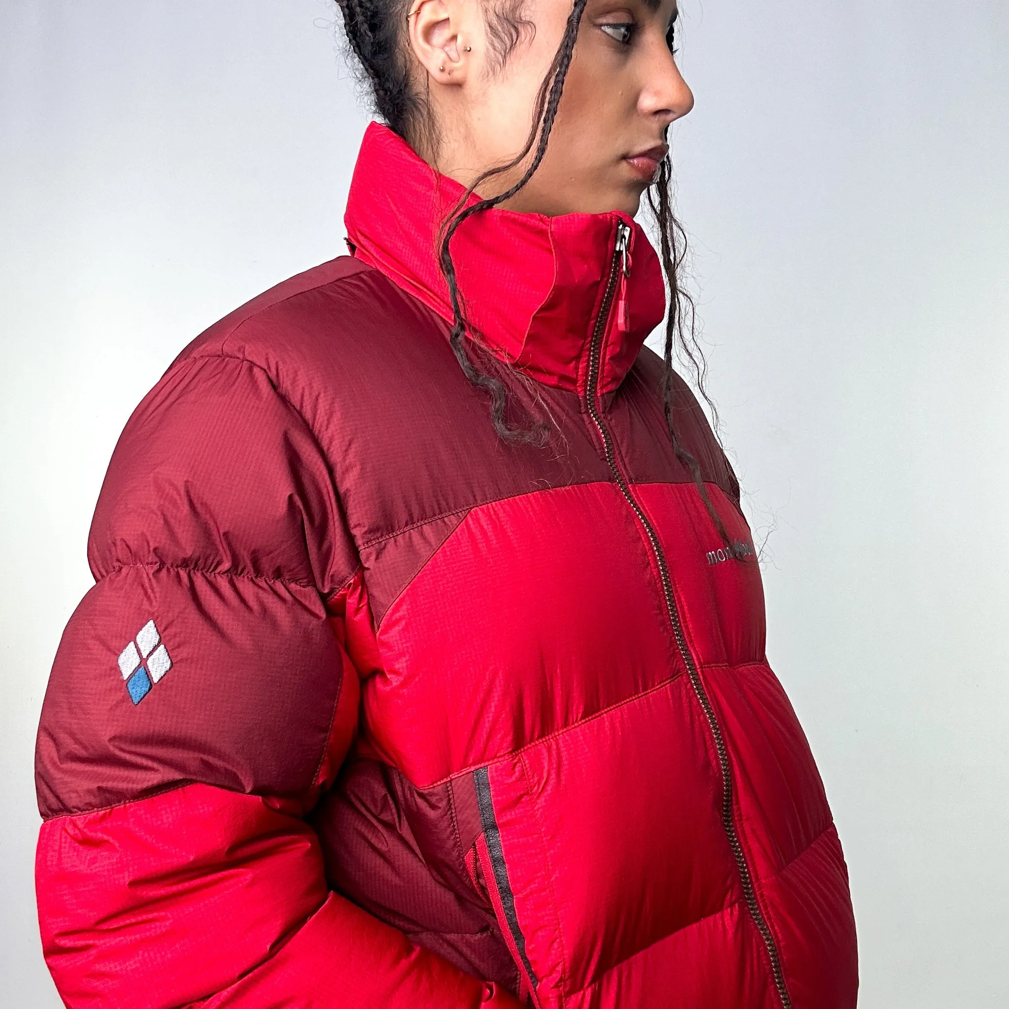 Red 90s Mont Bell Puffer Jacket Coat (M)